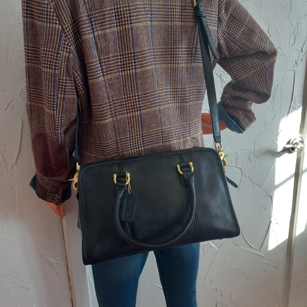 Coach Vintage Beaumont Satchel/Crossbody #9871, Navy Blue - Picture 8 of 16